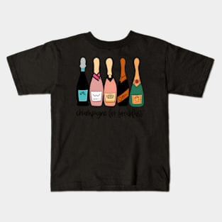 Champagne For Breakfast Brunch Day Drinking Kids T-Shirt